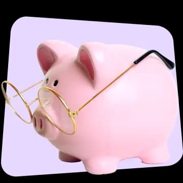 Piggy bank representing partner earnings